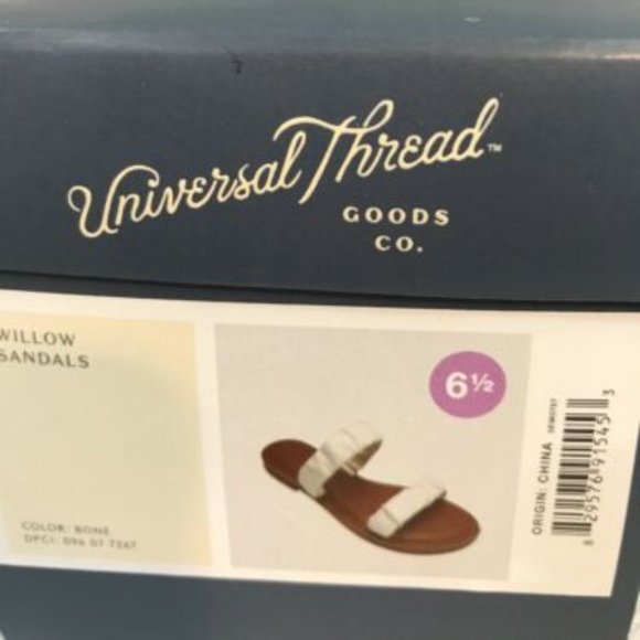 Women's Willow Bone Two Band Scrunched Sandals - Universal Thread - Picture 10 of 11